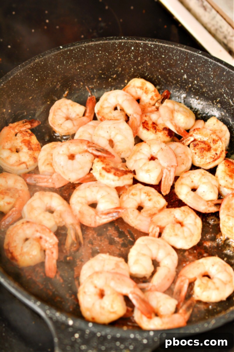 Effortless Keto Shrimp Scampi 11 Sautéing shrimp for Keto Shrimp Scampi