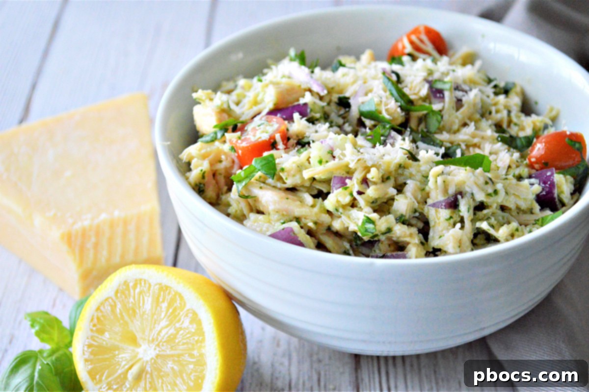 Mediterranean Low Carb Pesto Chicken Salad 4 Low Carb Pesto Chicken Salad served with various keto-friendly sides