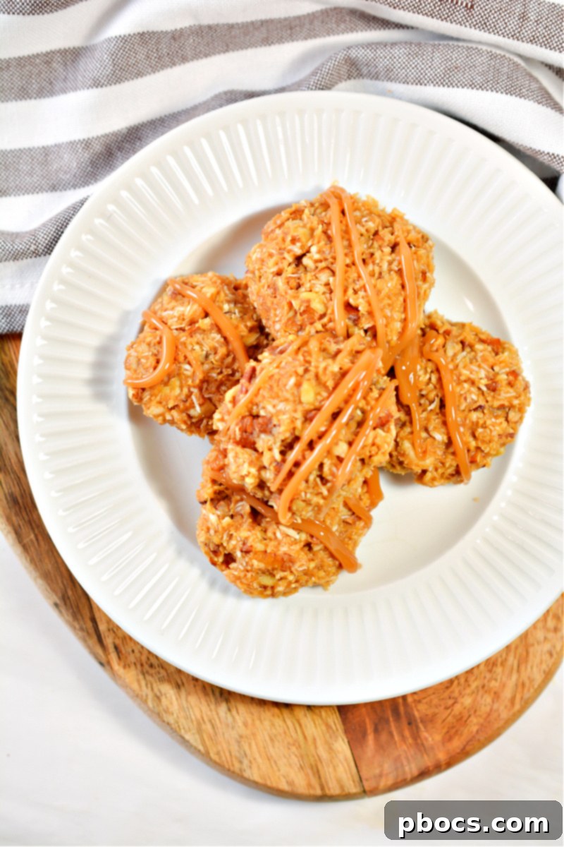 Keto Peanut Butter Caramel Cookies - Easy No-Bake Recipe