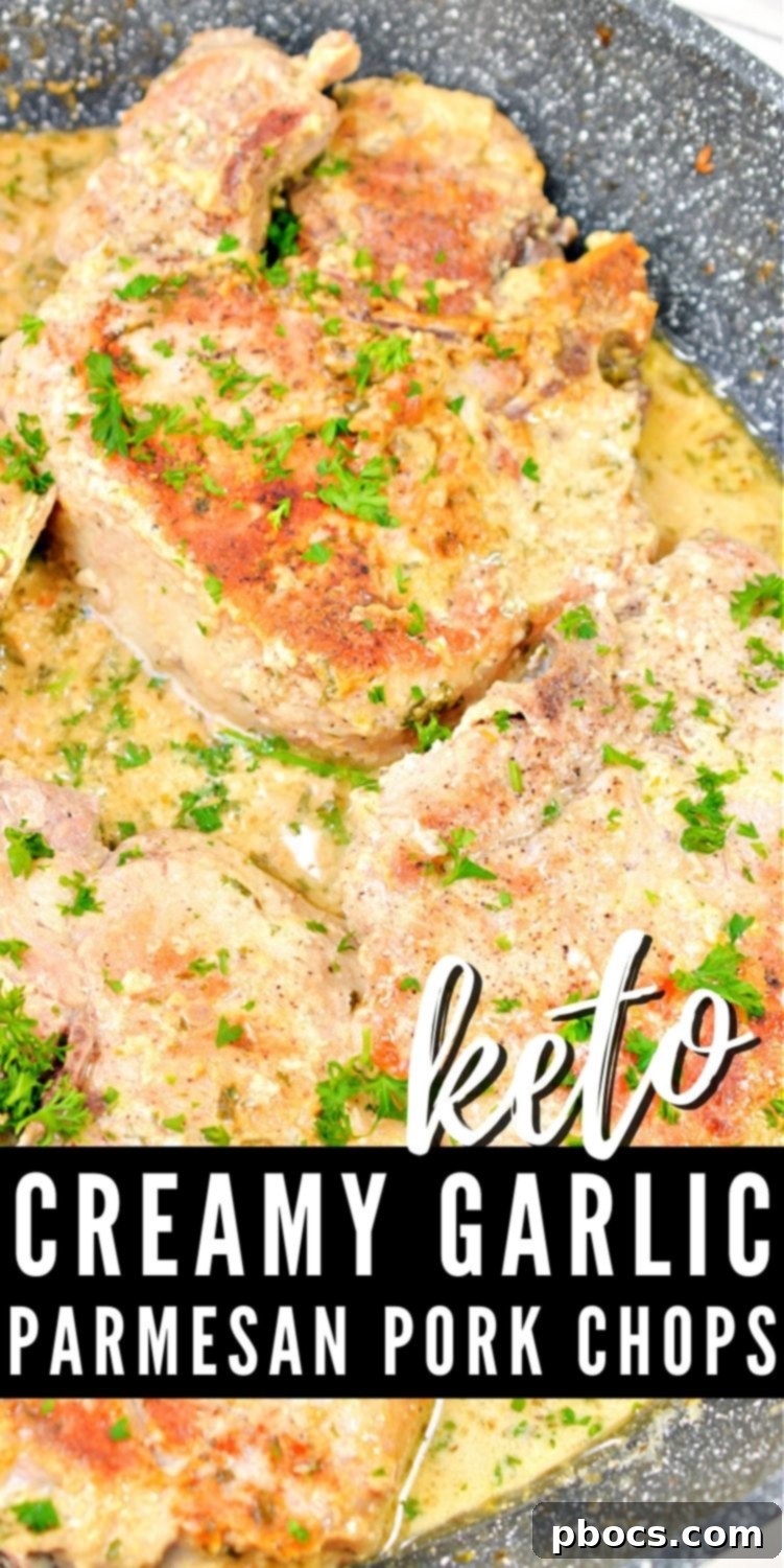 Keto Garlic Parmesan Pork Chops