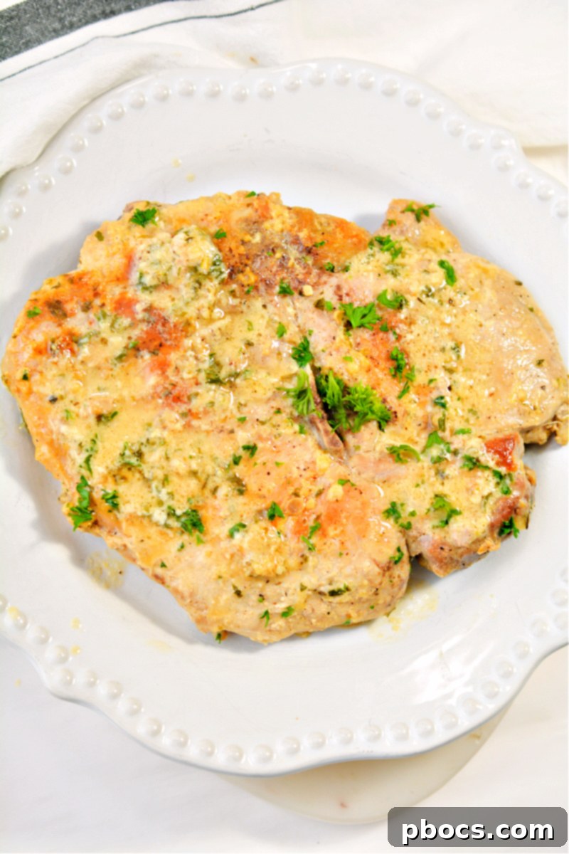 Keto Garlic Parmesan Pork Chops