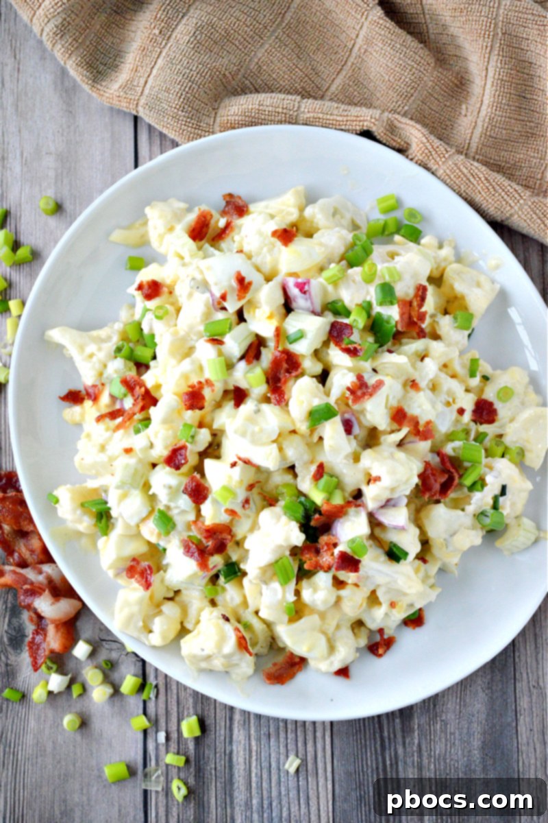 Keto Cauliflower Potato Salad - A perfect low-carb alternative
