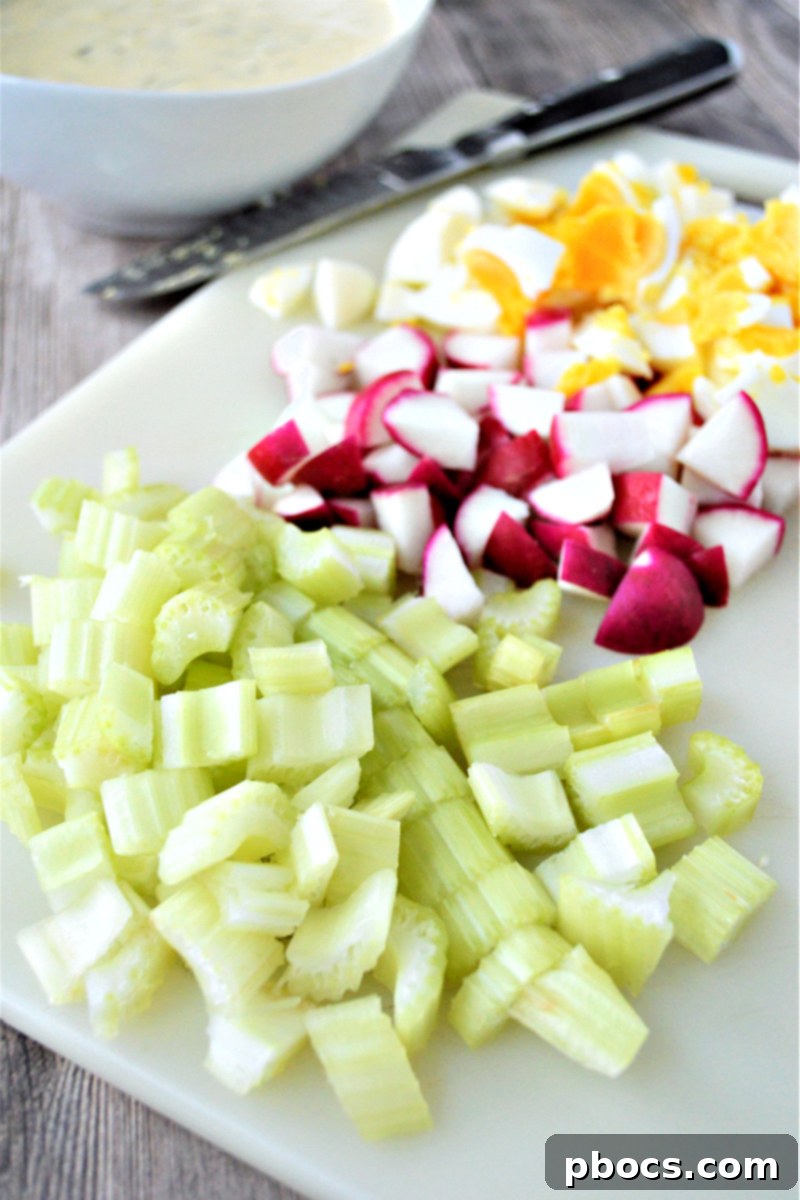 Step 3: Combine chopped ingredients