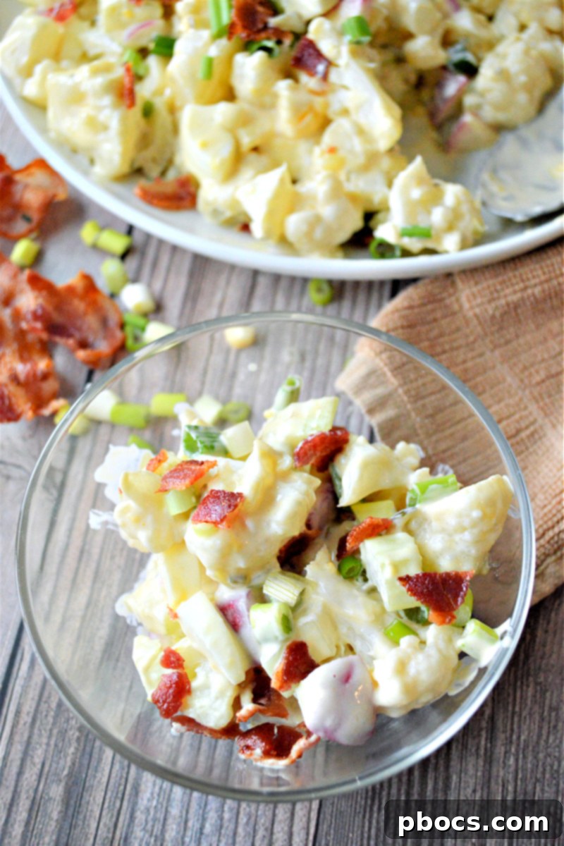 Step 7: Garnish with bacon and green onions
