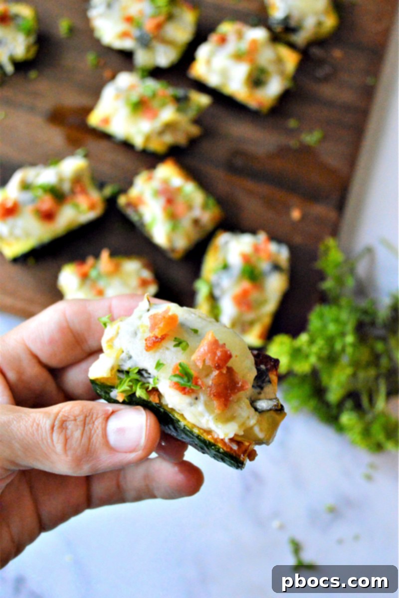 Finished Keto Spinach Artichoke Zucchini Bites