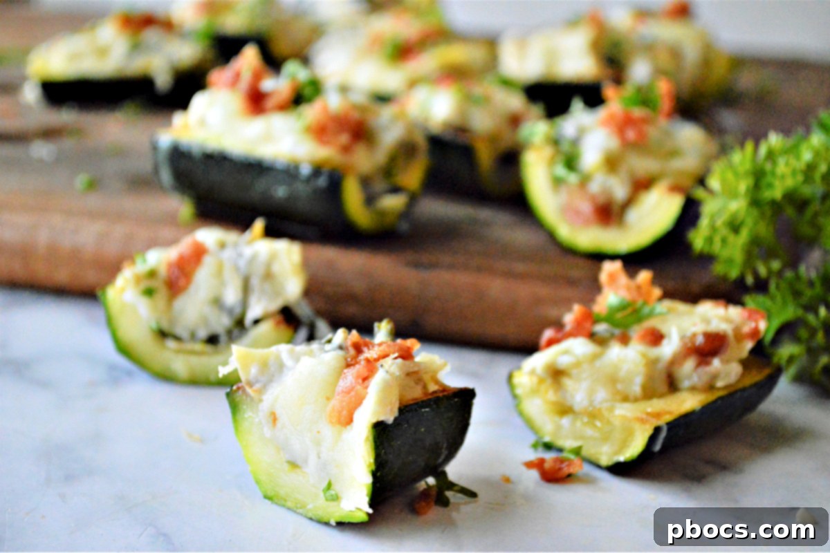 Keto Spinach Artichoke Zucchini Bites as Appetizers