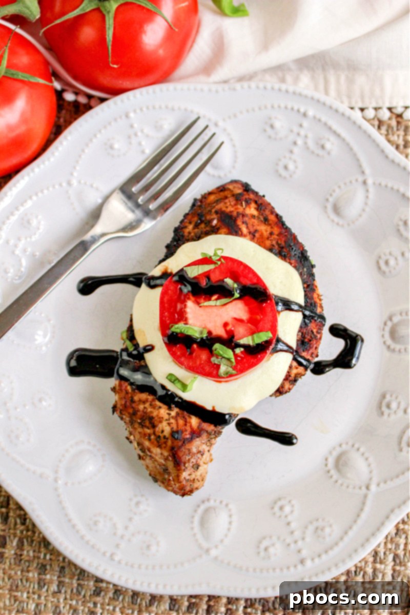 Keto Caprese Chicken Bake 10 Balsamic glaze simmering in a saucepan