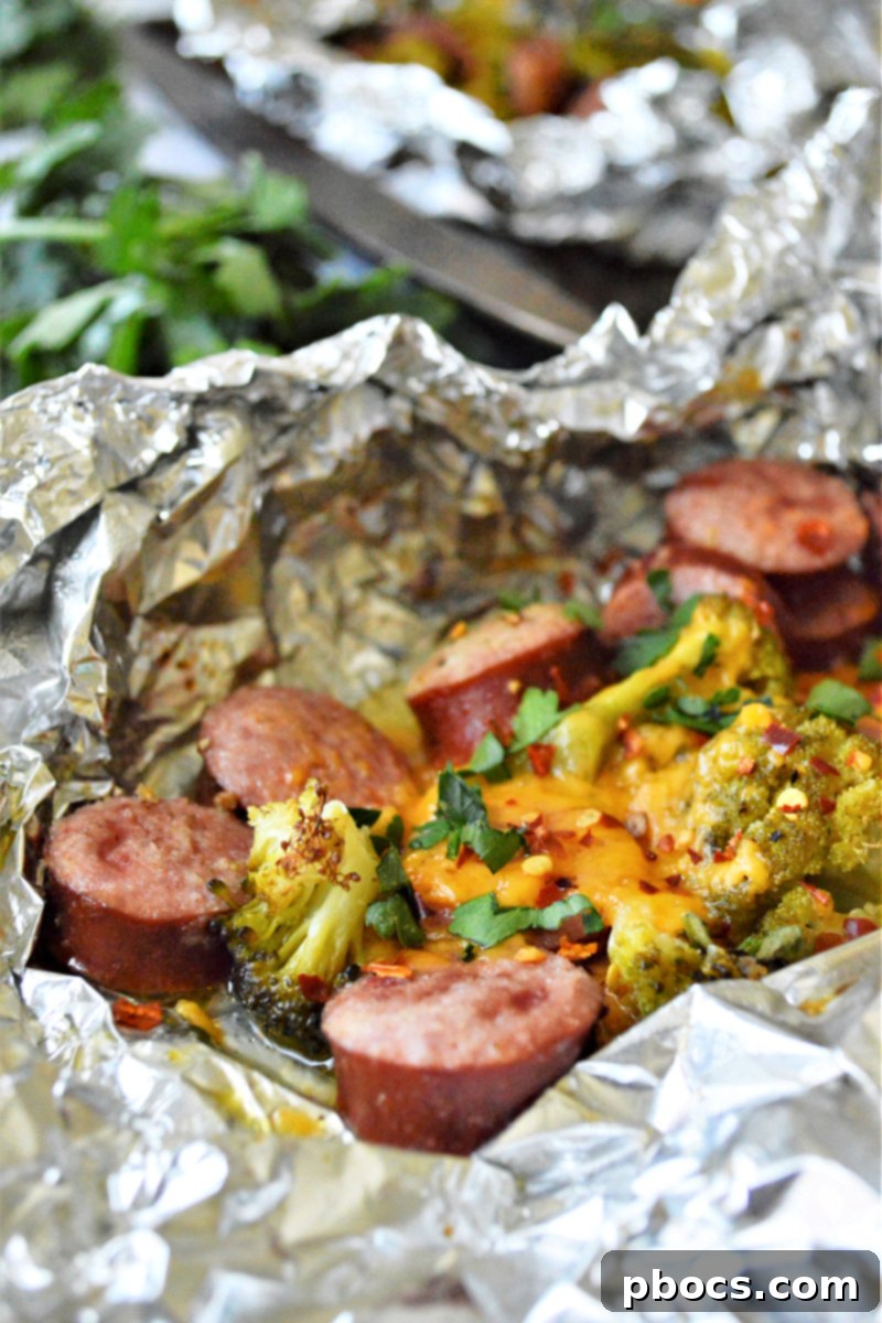 Flavorful Sausage Broccoli Foil Meals 5 Customizable Sausage Broccoli Foil Packets with Cheese