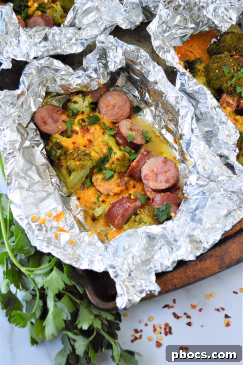 Flavorful Sausage Broccoli Foil Meals 8 Cheesy Keto Garlic Bread with Foil Packets