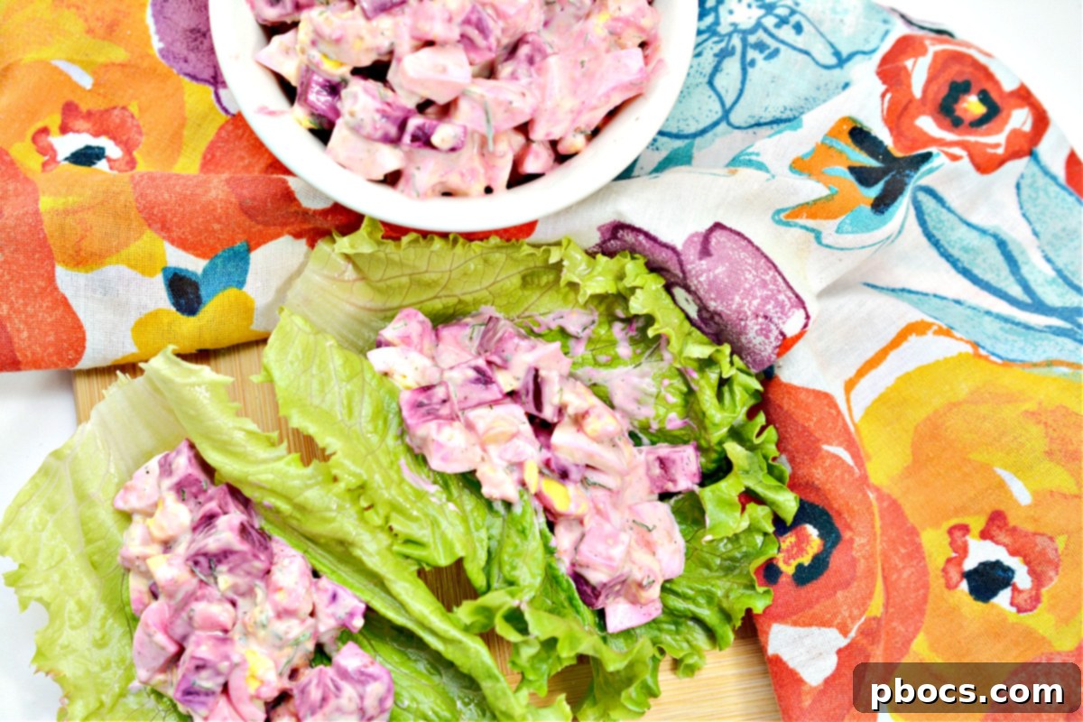 Beet Egg Salad as a Low-Carb Side Dish