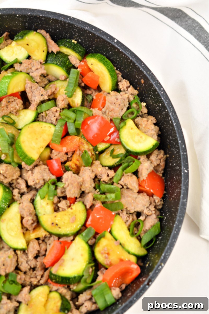 Keto Zucchini and Sausage