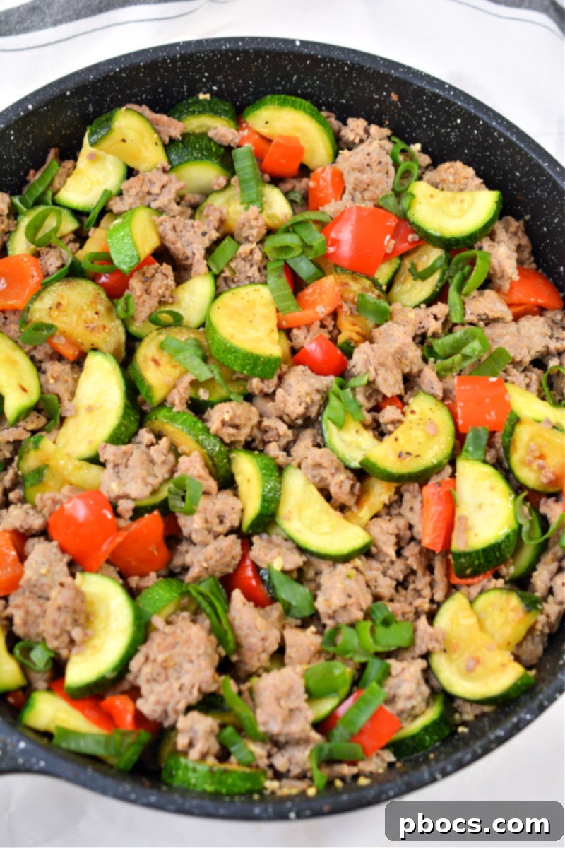 Keto Zucchini and Sausage