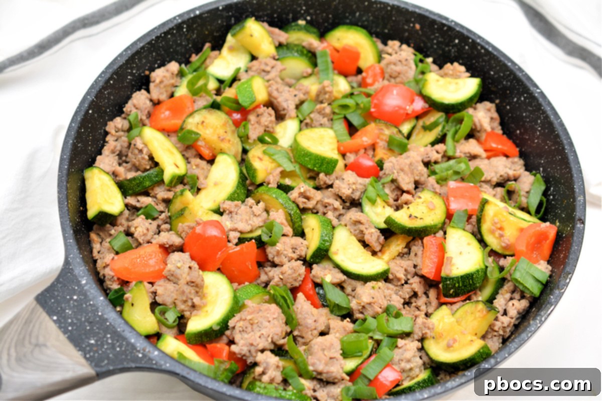 Keto Zucchini and Sausage