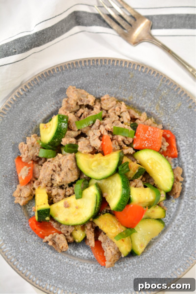 Keto Zucchini and Sausage