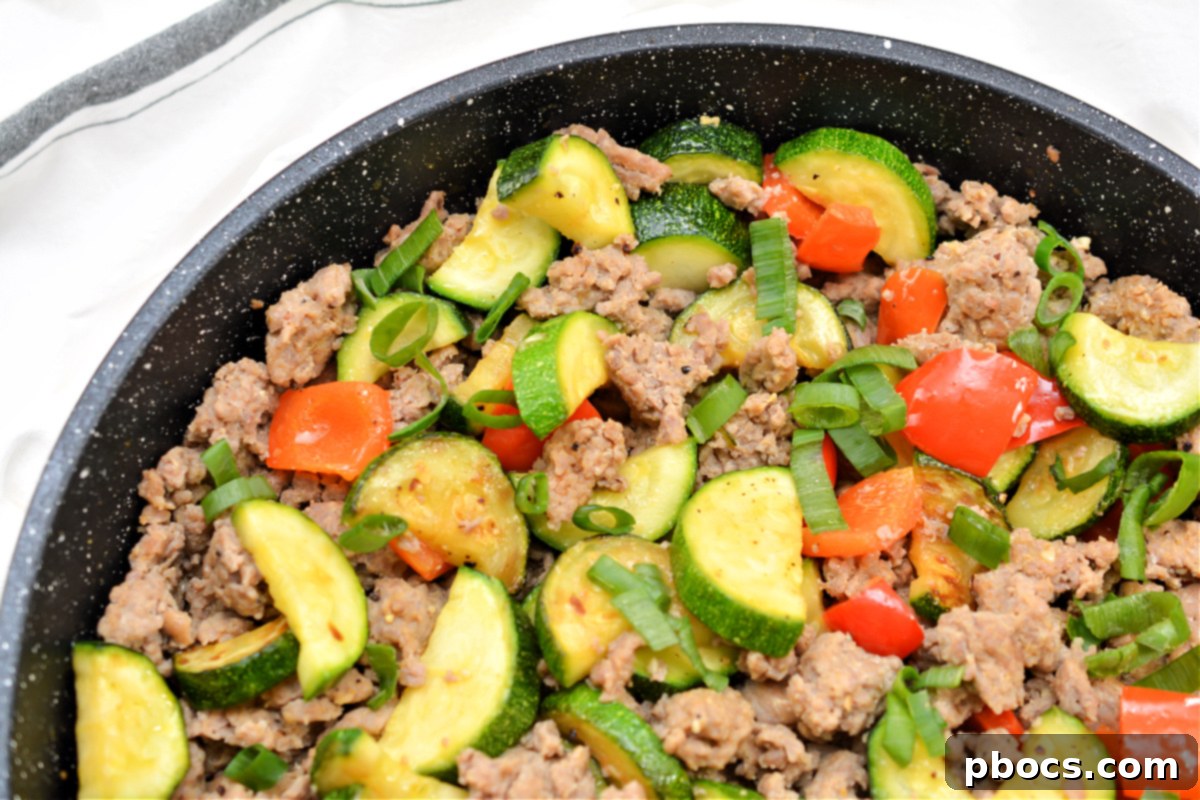 Keto Zucchini and Sausage