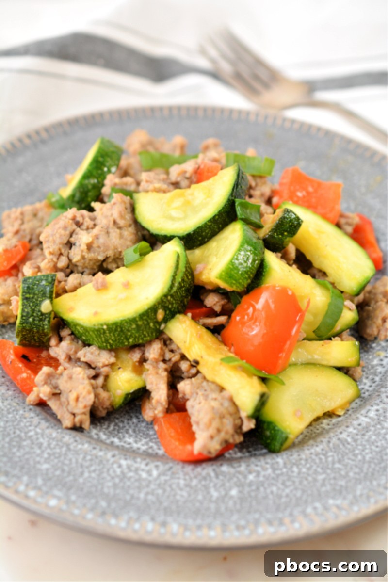 Keto Zucchini and Sausage