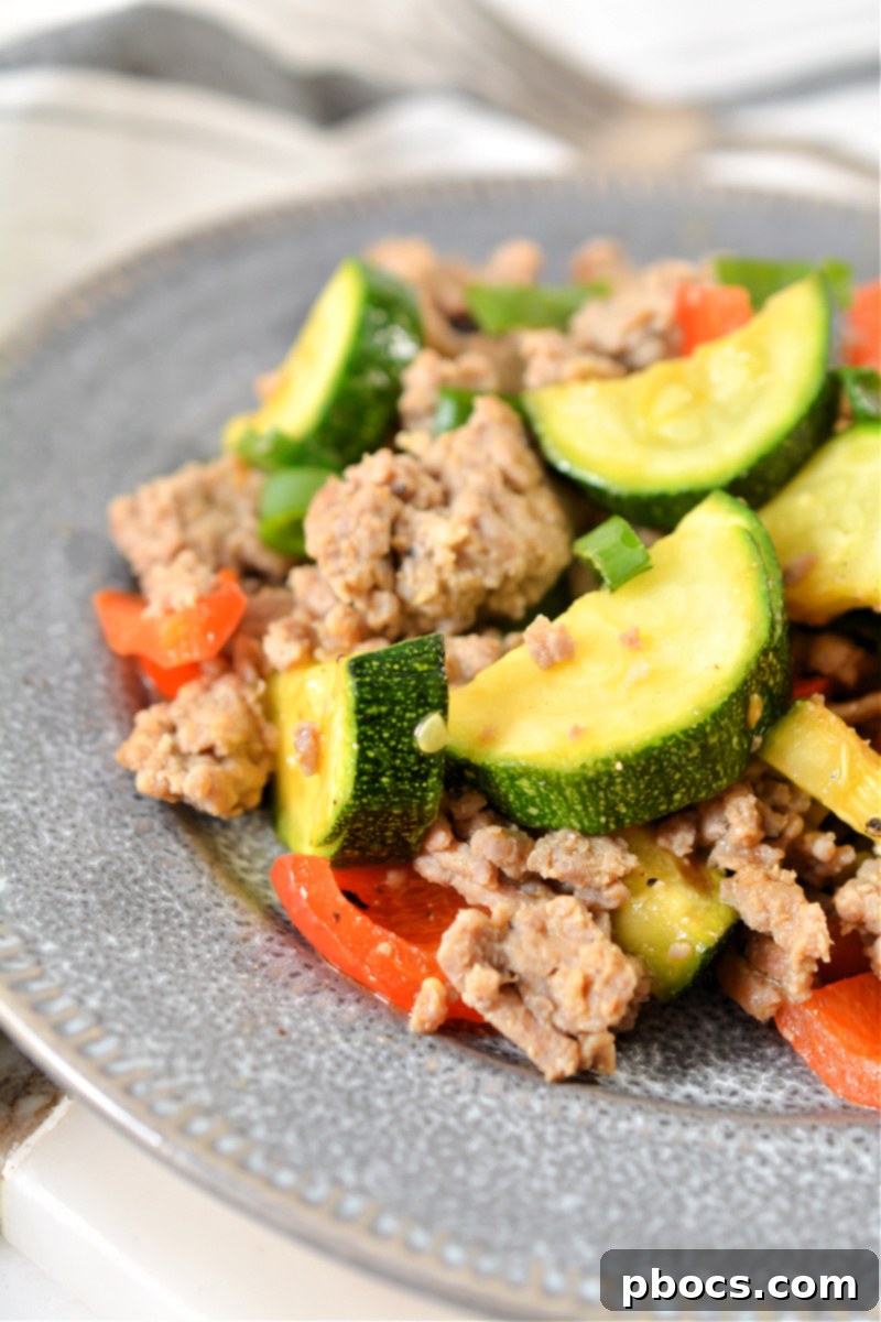 Keto Zucchini and Sausage