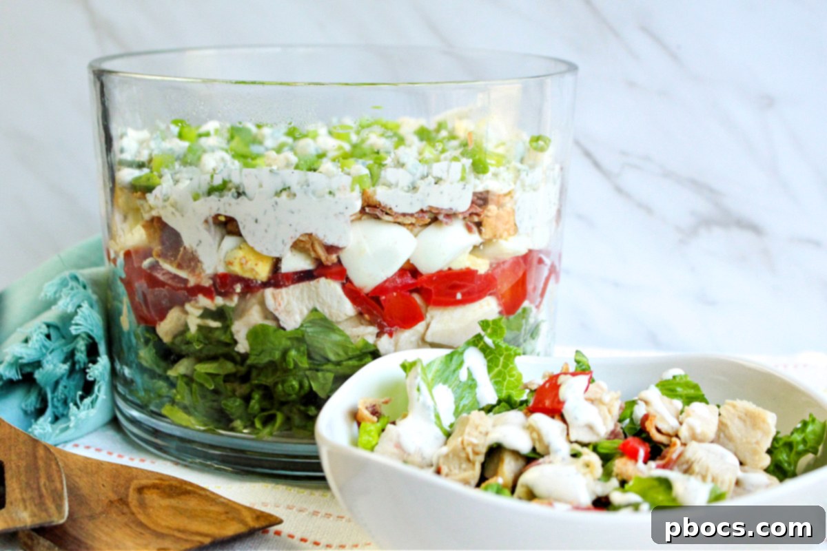 Smart Carb Chicken Cobb Trifle 7 Individual portions of Low-Carb Chicken Cobb Salad Trifle