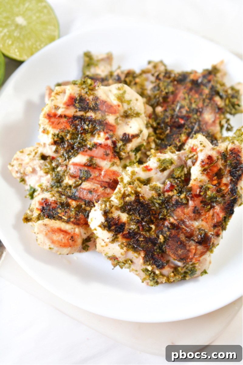 Healthy grilled chicken meal, emphasizing fresh ingredients