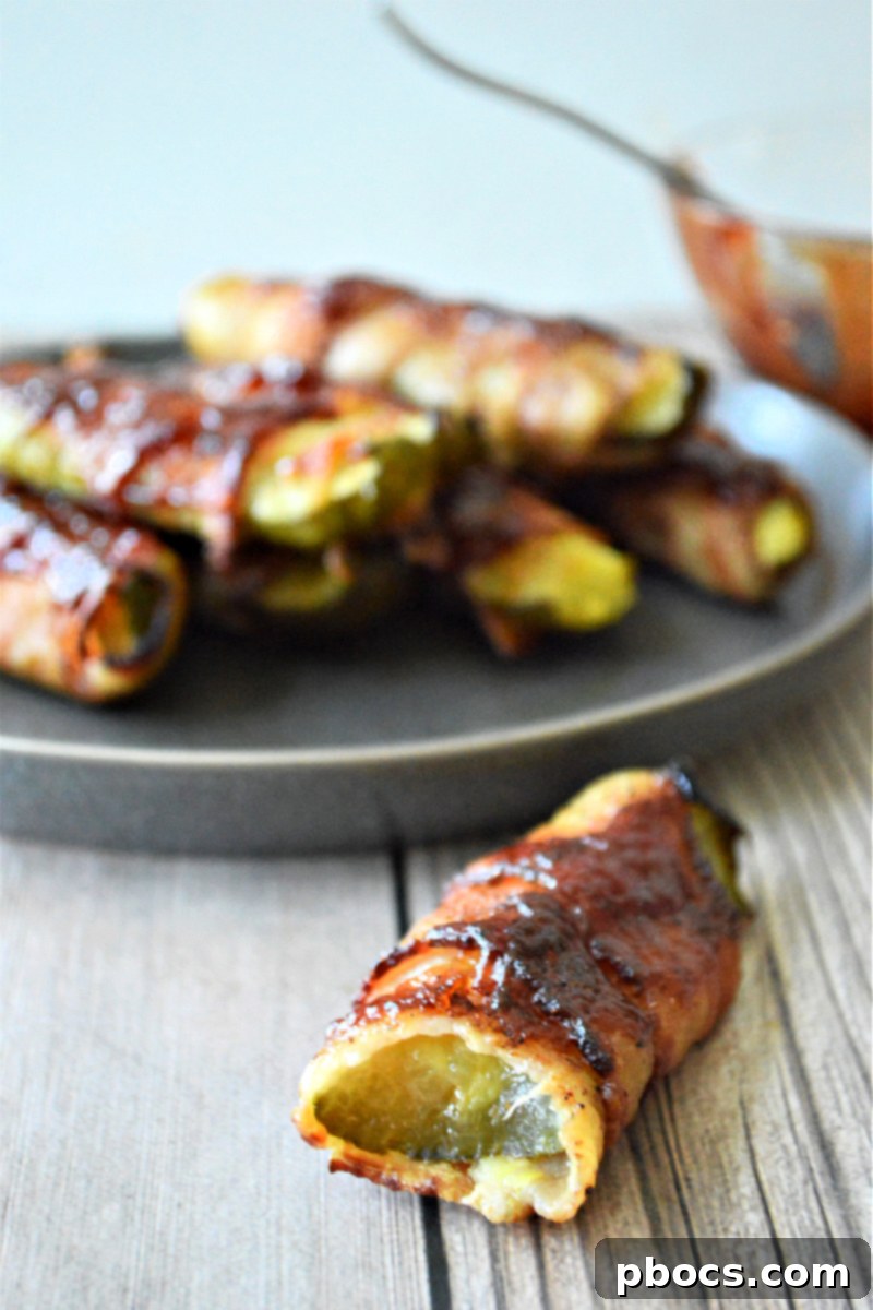 Keto BBQ Bacon-Wrapped Pickles