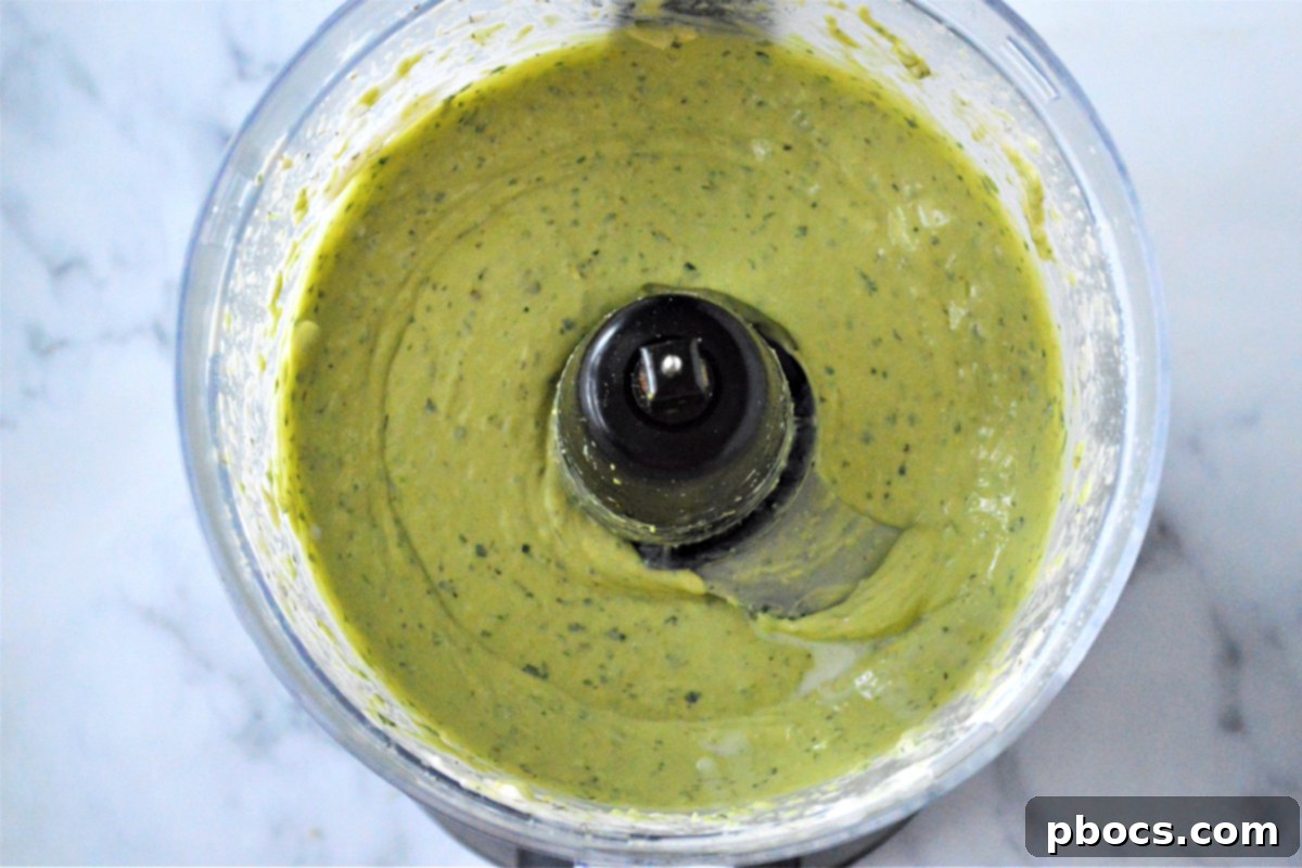 Step 2: Smooth and creamy Keto Avocado Ranch Dressing ready.
