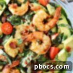 Shrimp Avocado and Spinach Salad