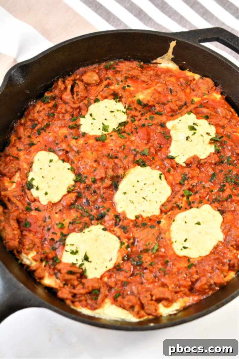 Keto Eggplant Lasagna baking