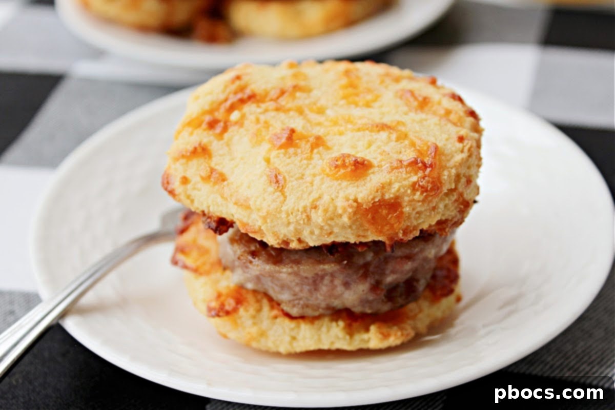 Close-up of a single almond flour keto biscuit