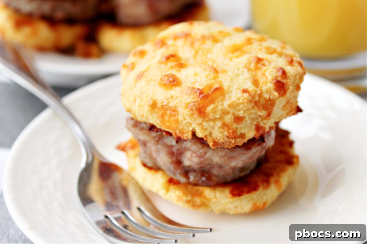 Wrapped keto sausage breakfast sandwiches in a freezer bag