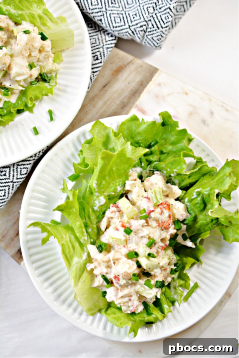 Ingredients for Keto Lobster Salad: lobster, celery, and lettuce.
