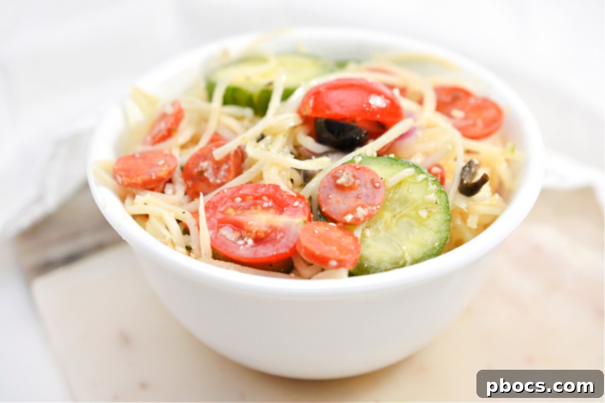 Guilt-Free Keto Pasta Salad 9 Keto Spaghetti Salad