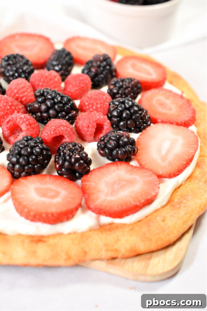Easy Keto Fruit Pizza