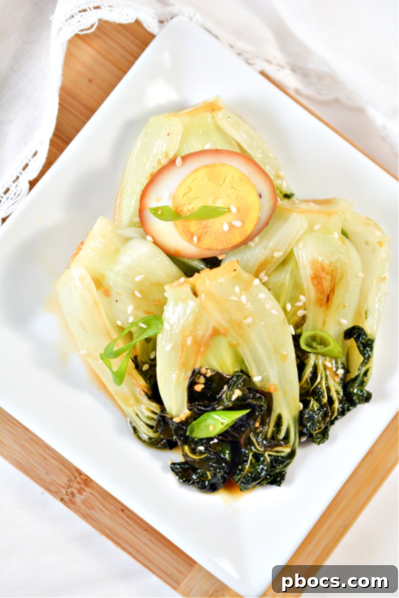 Keto Bok Choy Stir Fry with Soy Sauce Eggs