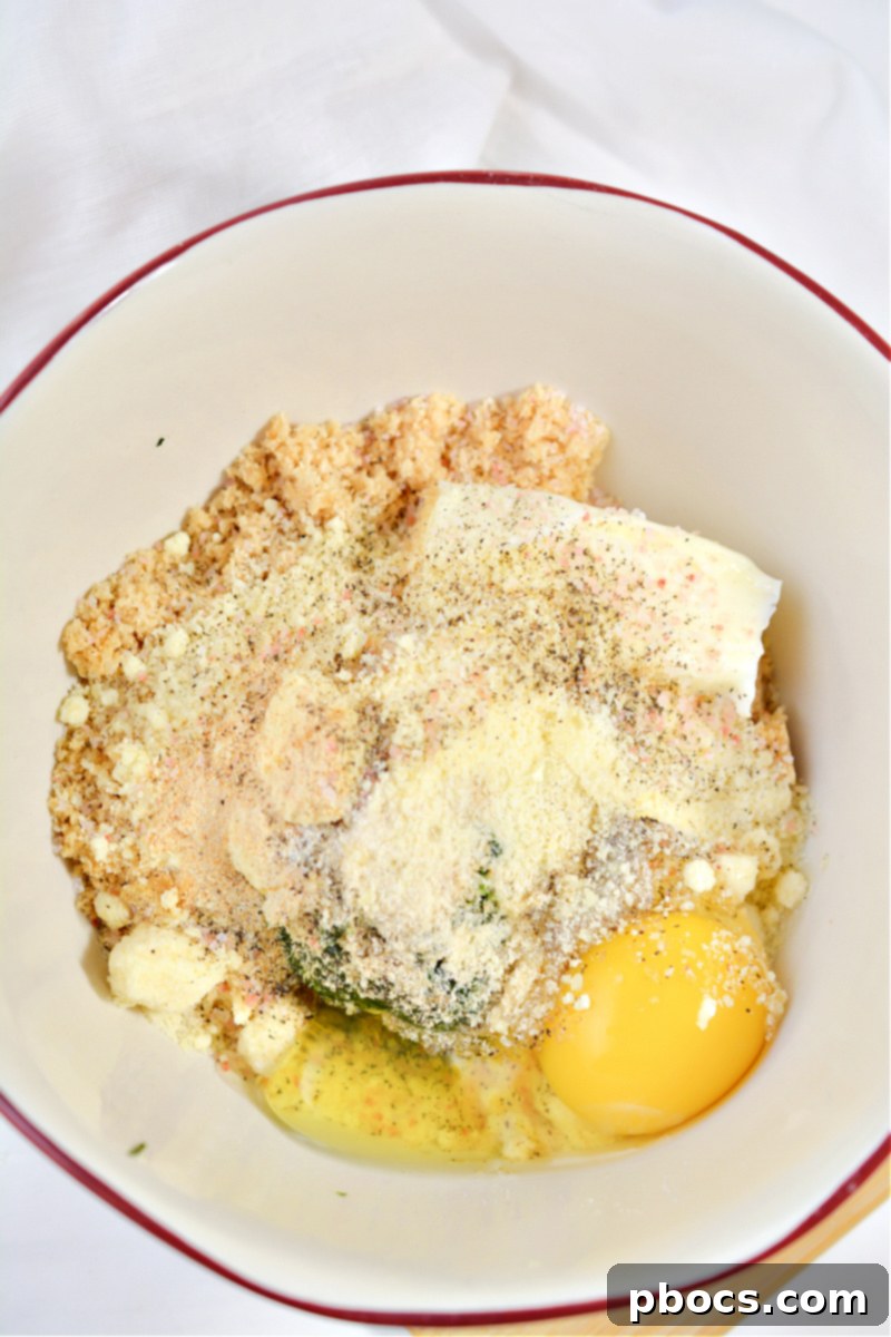 Keto Spinach Balls Mixture Ready