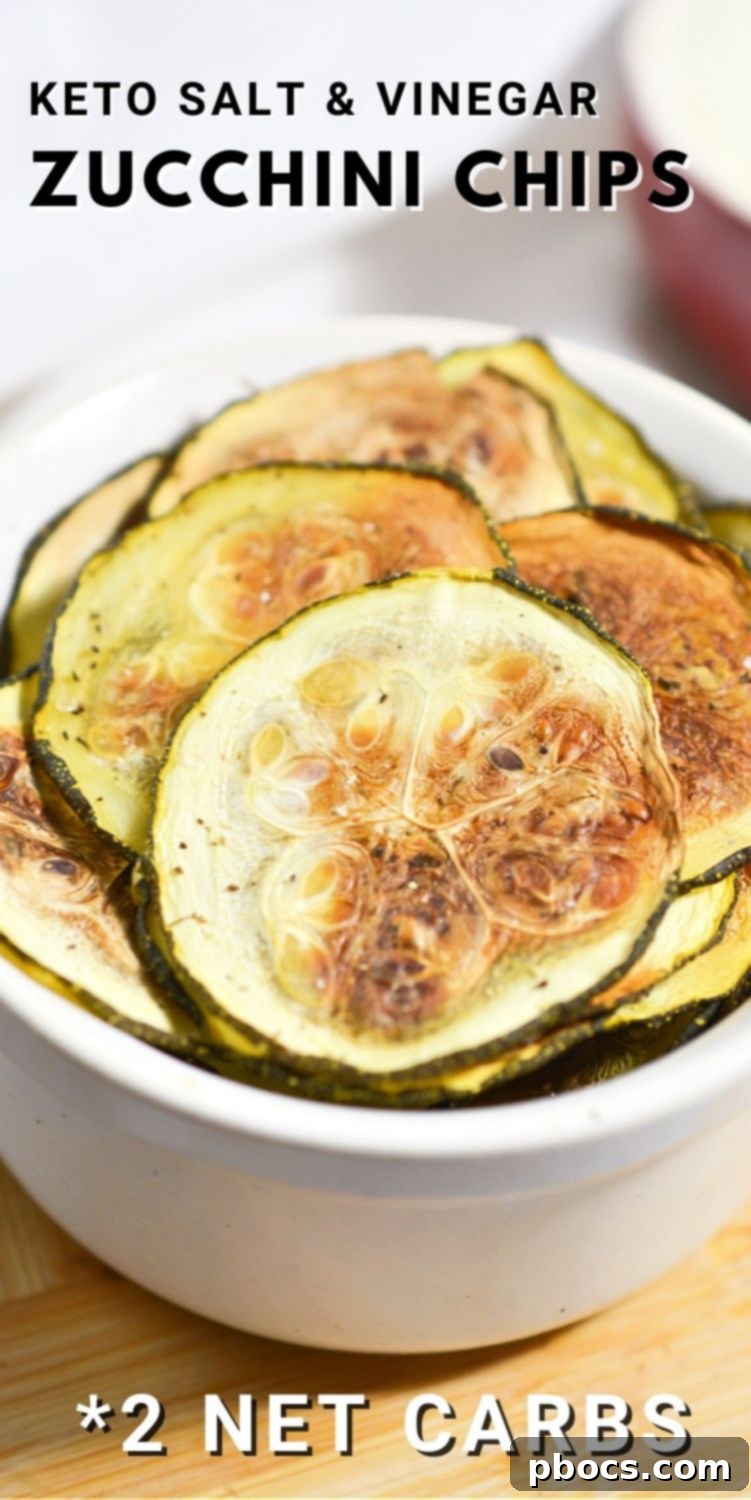 Keto Salt and Vinegar Zucchini Chips