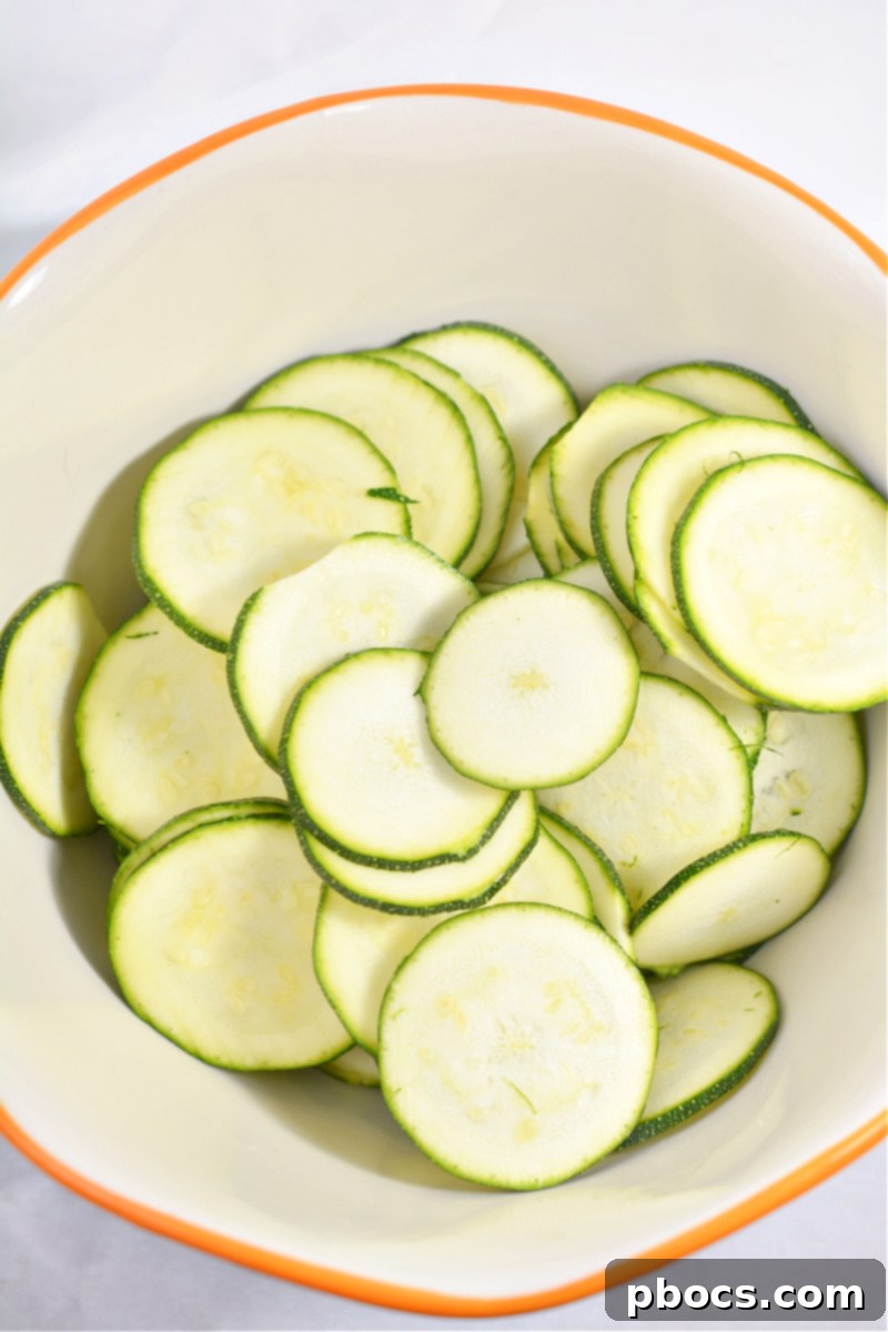 How to slice zucchini for chips
