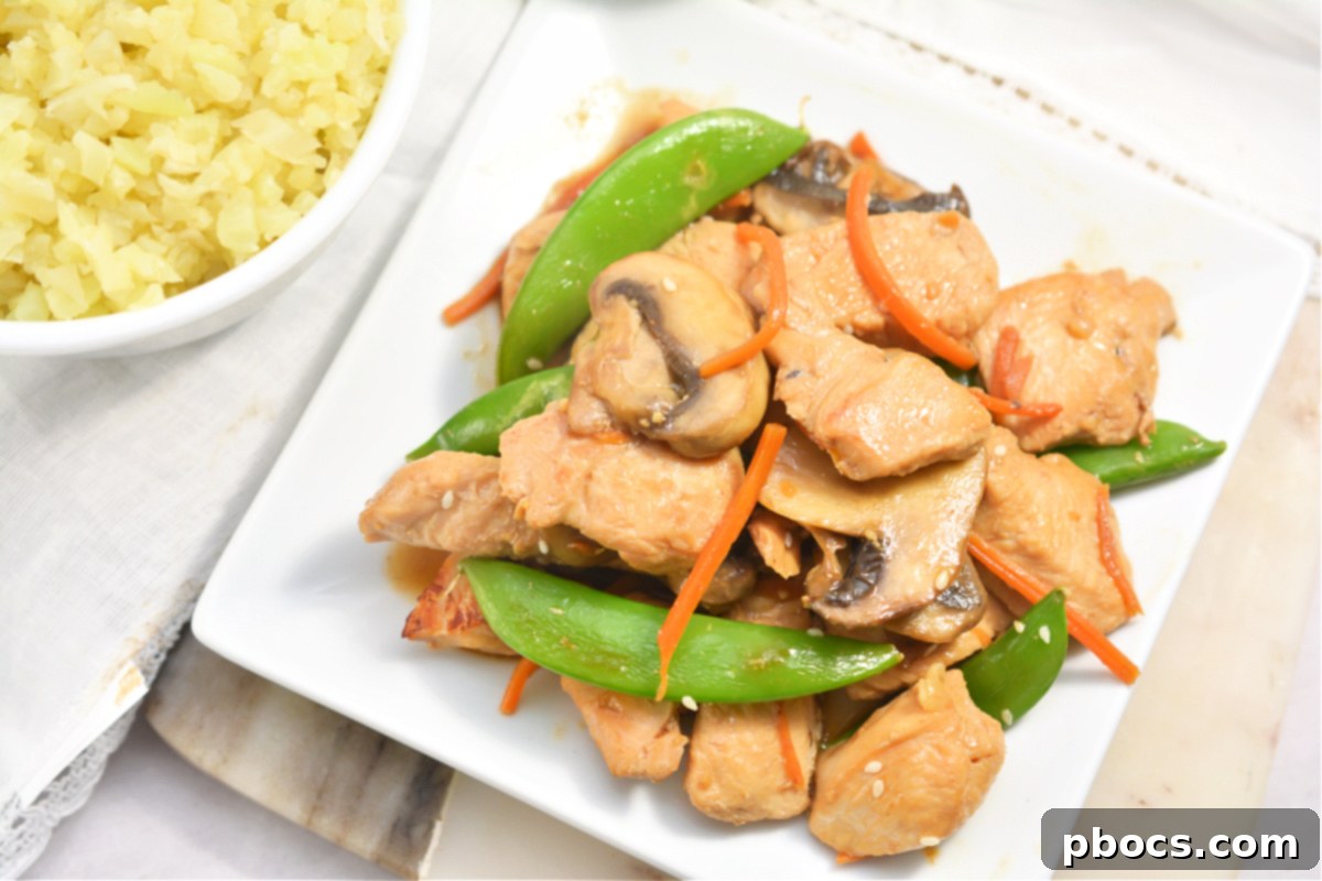 Keto Moo Goo Gai Pan Stir Fry 5 Healthy Keto Moo Goo Gai Pan option - Served as a hearty meal.
