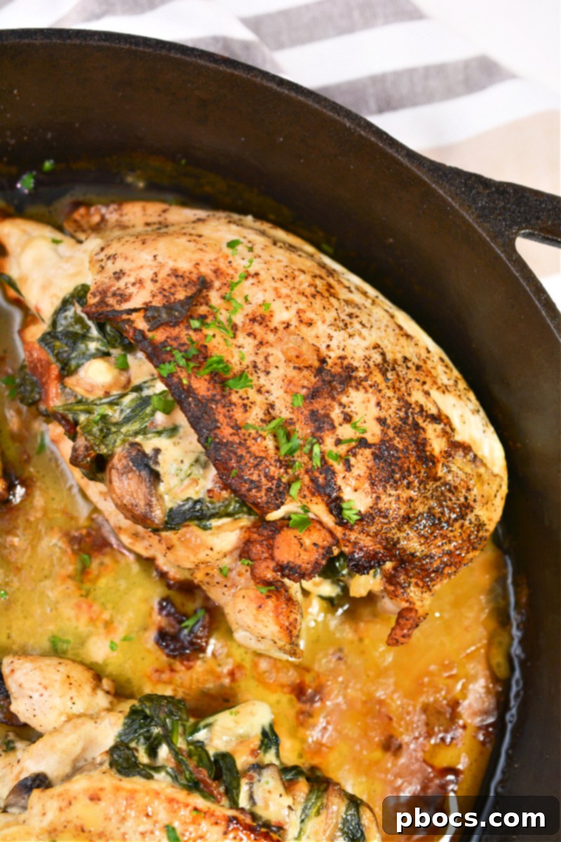 Keto Spinach Stuffed Chicken Breast - Hero Shot
