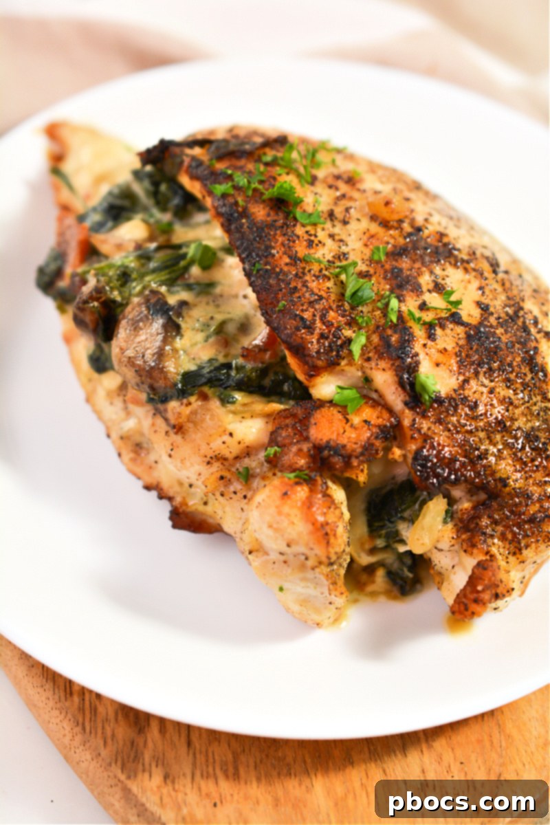 Keto Spinach Stuffed Chicken Breast with Sides