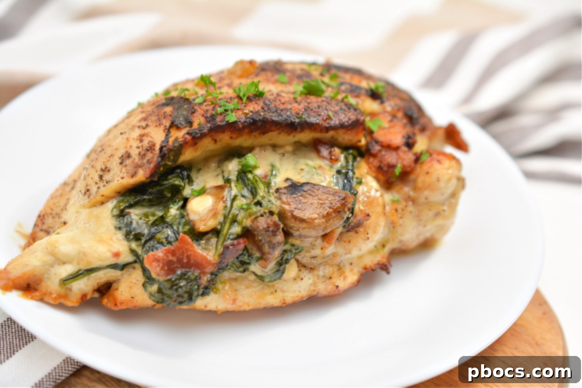 Bacon and Spinach Filling for Keto Chicken