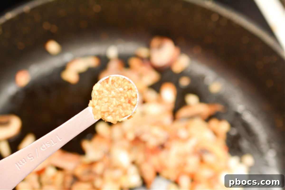 Sauteing Onions and Mushrooms for Filling