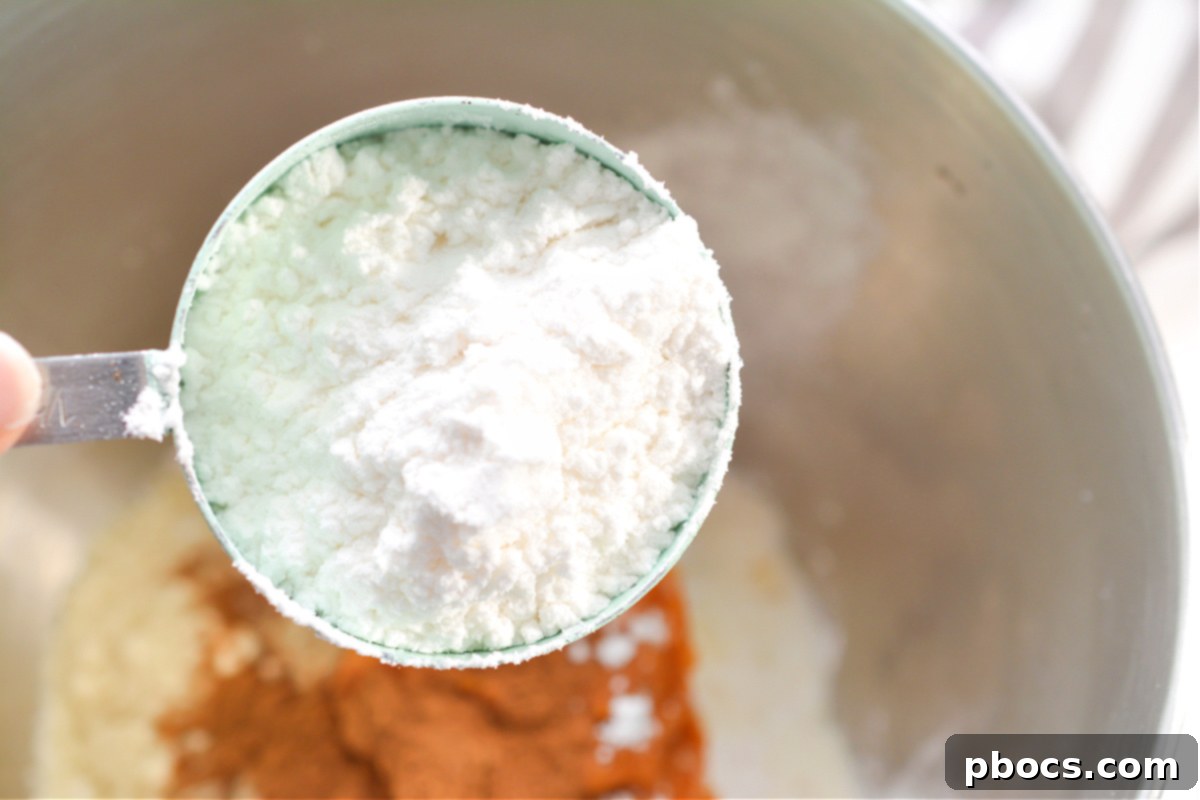 Dough for Keto Pumpkin Spice Donut Holes after mixing