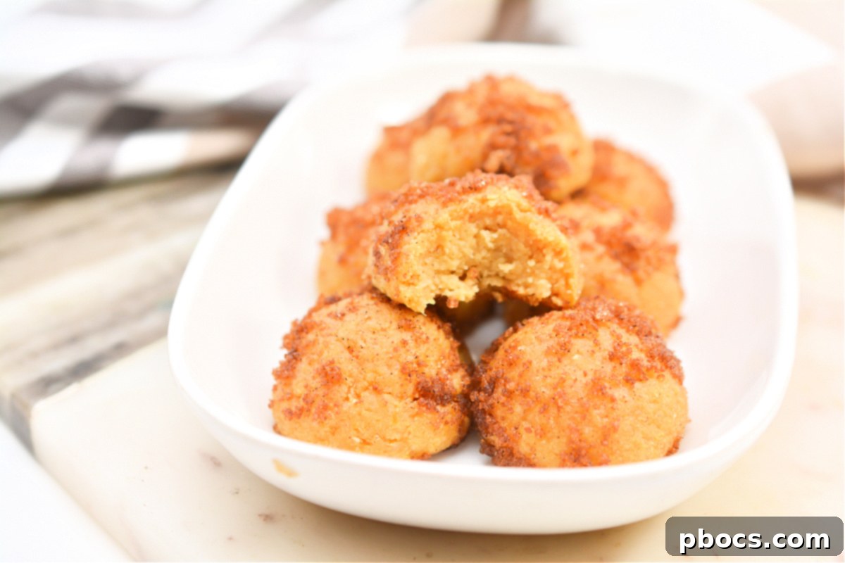 Mixing bowl with ingredients for Keto Pumpkin Spice Donut Holes