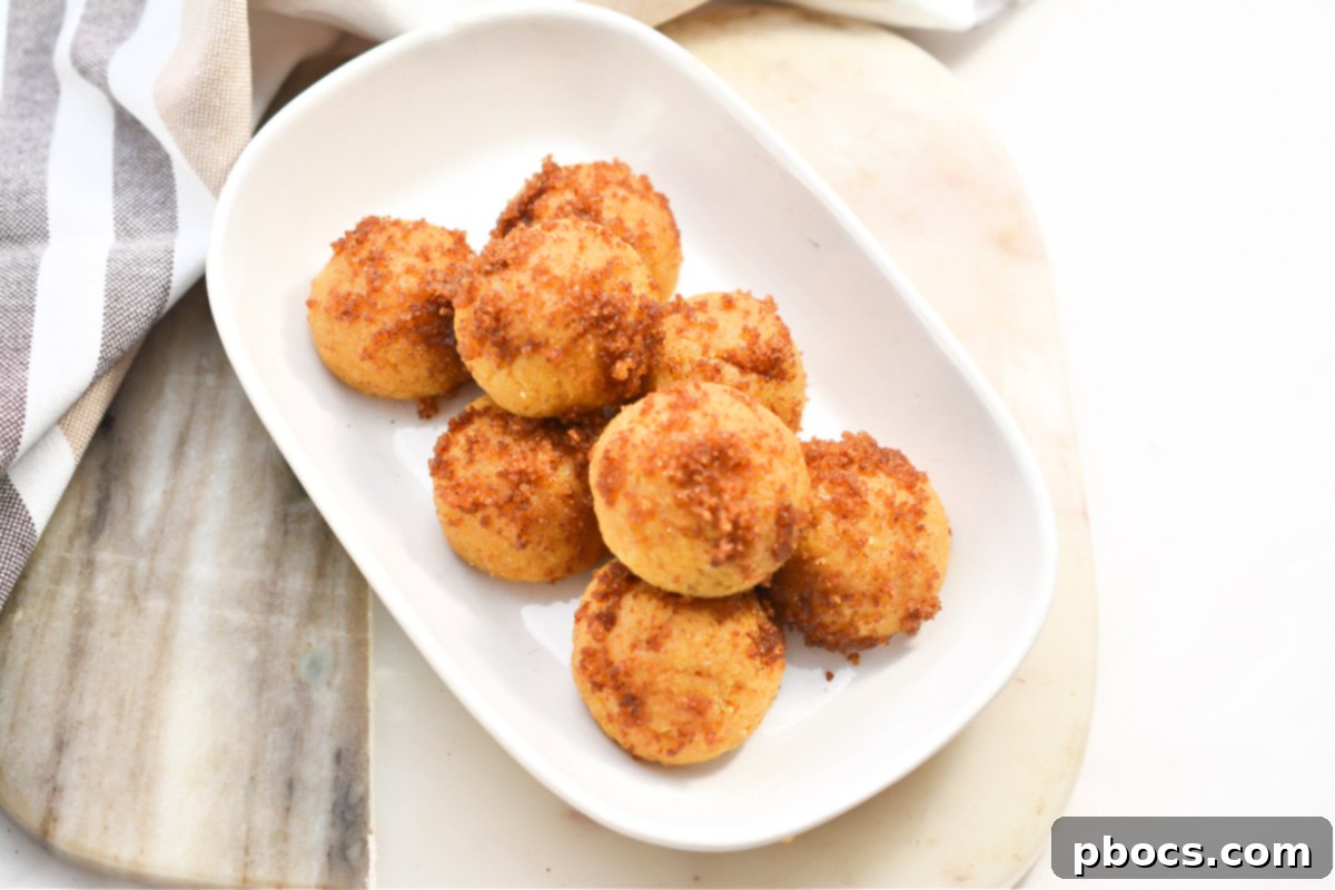 Arrangement of Keto Pumpkin Spice Donut Holes on a tray