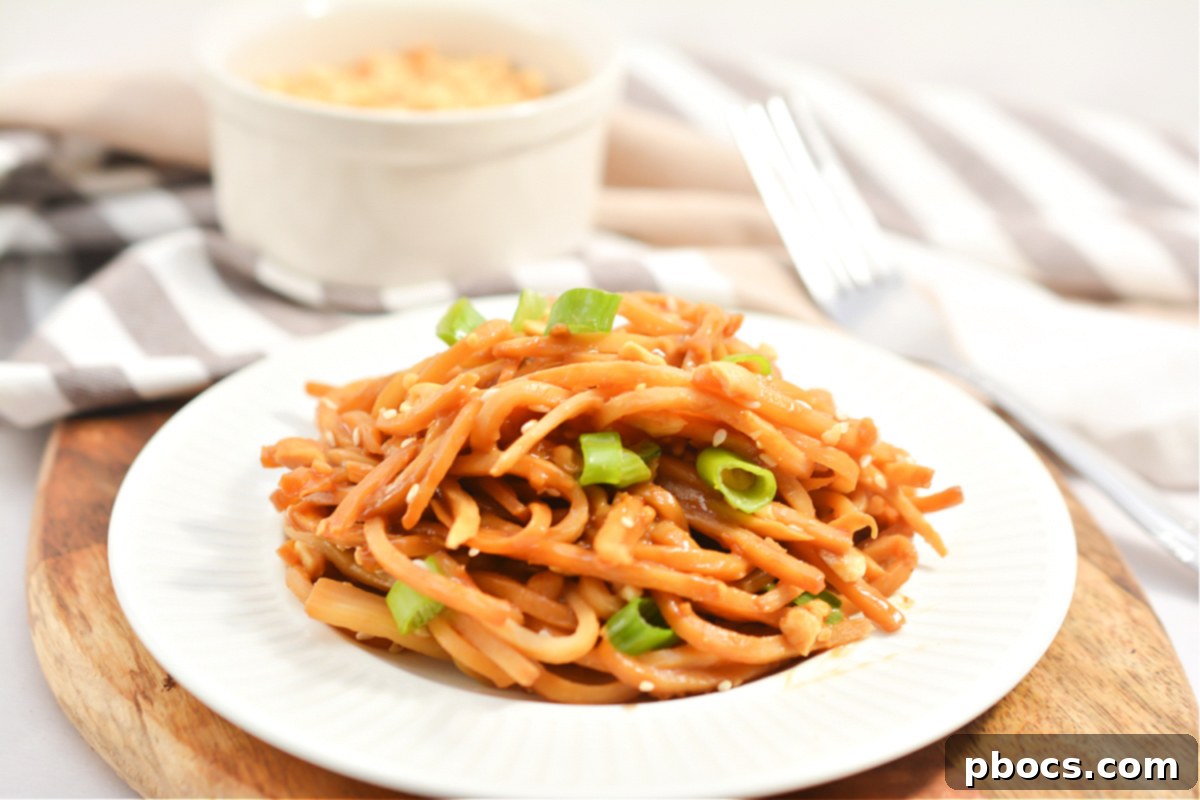 Low Carb Palmini Peanut Noodles 7 Low-Carb Pasta - Palmini Peanut Noodles