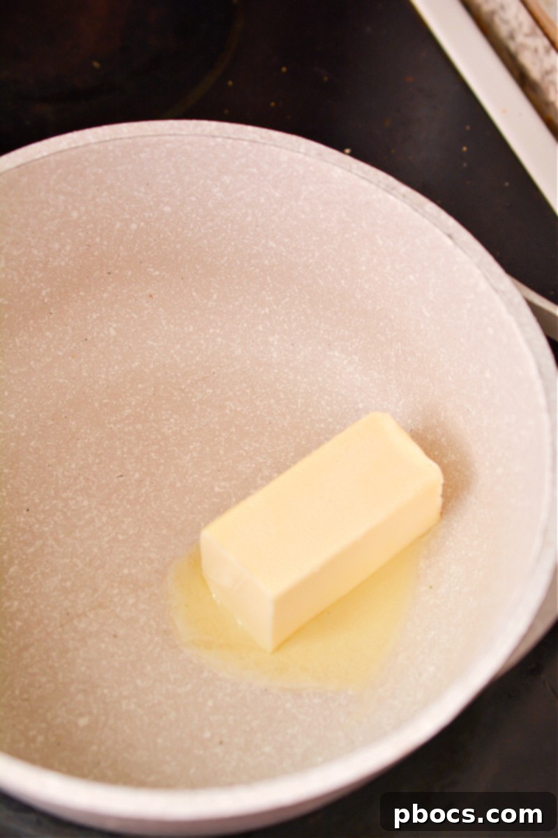 Butter, Swerve, heavy cream, and salt in a saucepan