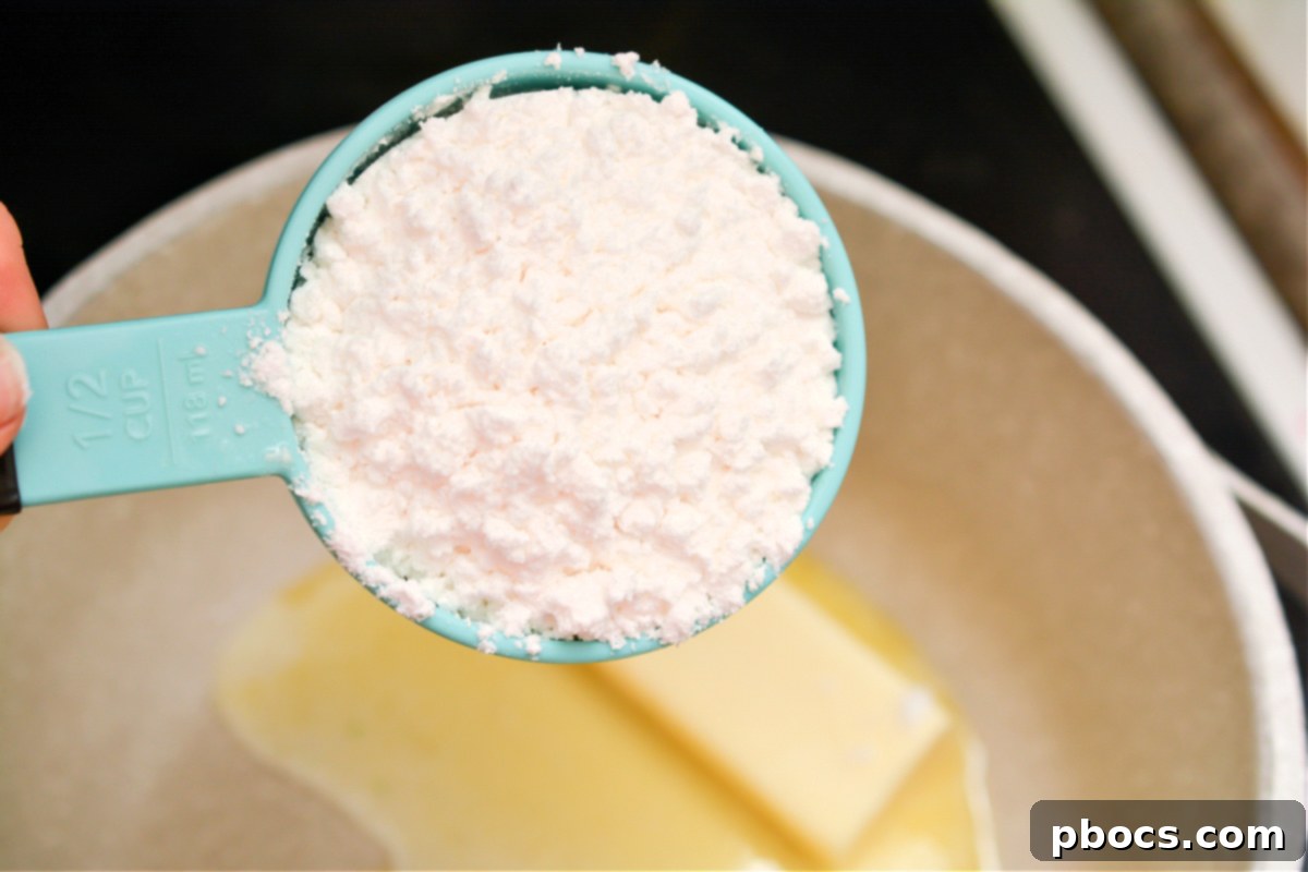 Mixture boiling in a saucepan