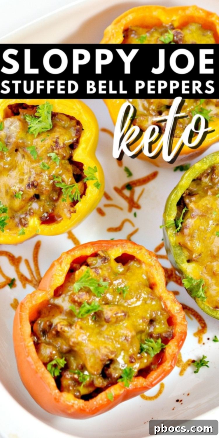 Keto Sloppy Joe Bell Pepper Boats 17 Keto Stuffed Bell Peppers with Sloppy Joe filling