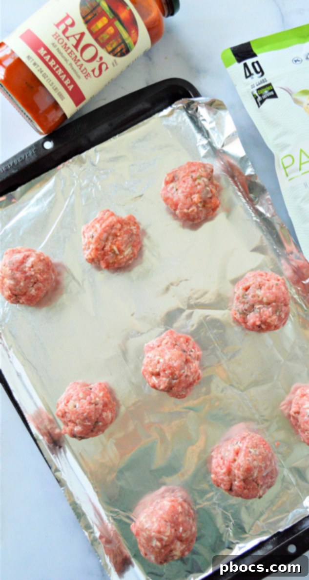 Low-Carb Spaghetti and Meatballs