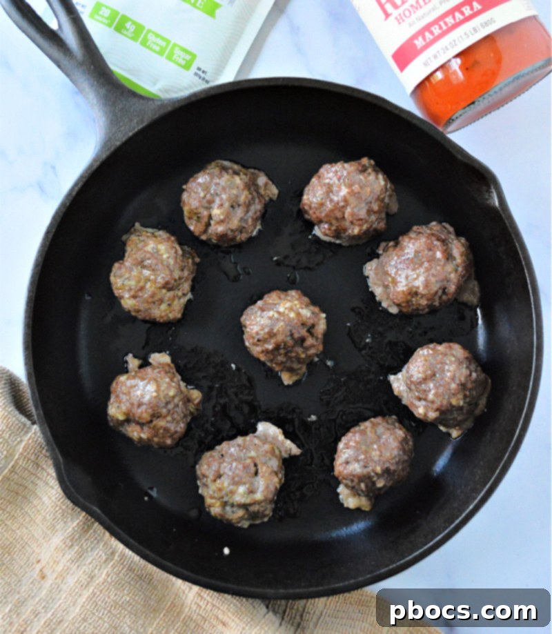 Low-Carb Spaghetti and Meatballs